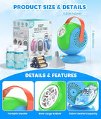 Joyfuture Bubble Machine, Automatic Bubbles Blower for Kids, Toddlers - 360° Rotation, 75° Adjustment, with Handle - Gifts Toys for Boys, Girls Age 1+ Year Old, Hallween, Outdoor, Birthday Party