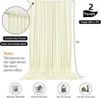 10 x 7 Feet Ivory Backdrop Curtain for Partie, Background Curtains for Photoshoot, Birthday, Wedding, Halloween, Thanksgiving, Christmas, New Year Party Decorations 5Ft x 7Ft, 2 Panels