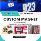 KETABAO – 13" Create Your Own Custom Refrigerator and Car Circle Photo Magnets - Personalized Decorative Magnetic Frames