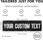 Rustic Custom Metal Sign - Custom Sign for Indoor or Outdoor Use (Rustic Black, 15x15 inches)