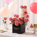 Tifuly Dusty Pink Roses Artificial Flowers -12 Pcs Long Stem Silk Roses, Realistic Fake Roses with Stems for Bridal Bouquets, Home and Office DIY Decor