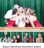 ShinyBeauty Sequin Backdrop Curtain Iridescent Green 2 Panels Sequin Bakdrop 4x8FT Shimmer Backdrop for Photograph Wedding Backdrop Drapes Iridescent Green Glitter Backdrop Curtain (Green Blue)