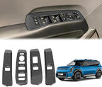 4pcs Carbon Fiber Style Front Rear Doors Window Glass Lift Switch Panel Cover Decorative Sticker Protection Car Interior Accessories for 2023-2025 KIA EV9 KT15