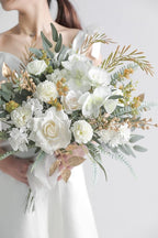 Serra Flora Artificial Greenery Spray Box Set(Pack of 54pcs) with 6 Kinds of Golden Green Filler for Wedding Bouquet Table Centerpieces and Floral Arrangement (Golden&Green)