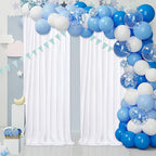 White Sequin Backdrop Curtain 4 Pack 2ft x 8ft Backdrop Birthday Party Backdrop Wedding Ceremony Background
