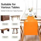 Farmhouse Orange Table Runner Dining Table Runners 90 Inches Long Coffee Table Runner for Dresser Living Room Bedroom Holiday Party Banquet 12X90 Inch