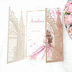 20PCS Laser Cut Wedding Invitations,Wedding Invitation Card Pocket,Quince Invites,Sweet 16 Invitations,Quinceanera Invitations,Laser Cut Invitations For All Occasions