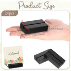 Giantree 24 Pcs Black Wood Place Card Holders, Table Number Holder Stands Name Card Holder Photo Display for Wedding Party Events Exhibition Decoration Office Restaurant Business 2.76x1.38x 0.59 inche