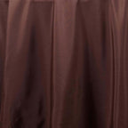 Efavormart Round Tablecloth, 120 Inch Stain & Wrinkle Resistant Washable Table Cloth, Decorative Polyester Fabric Table Cover for Banquet, Wedding, Dining - Chocolate