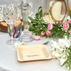 Mrs. and Mrs. Disposable Wedding Plates – Rustic, Compostable Alternative to Plastic Plates for Wedding Receptions, Engagement Parties, and Rehearsal Dinners (Appetizer, 50-Pack)