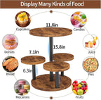 Cupcake Stand, 2 Pack Rotatable Cupcake Stand for 50 Cupcakes, Wood Cake Stand Cupcake Tower, Rustic Dessert Table Display Set Tiered Tray Stand, Round Serving Tray for Party Wedding Birthday