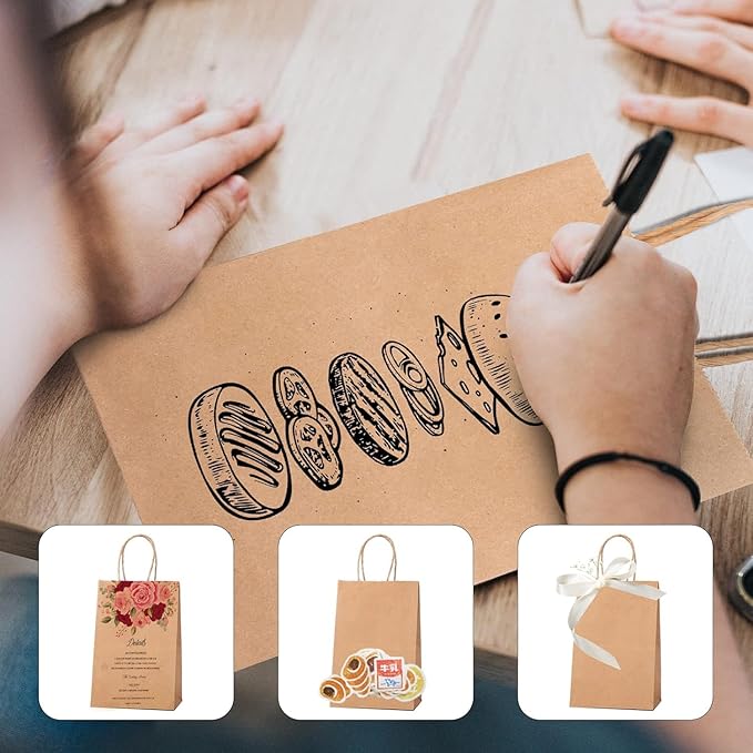METRONIC Kraft Paper Gift Bags with Handles 8x4.75x10.5 Inch 12000 Pack | Christmas, Birthday Party Favors, Retail Shopping, Small Business Bulk | Brown Gift Wrap Bag