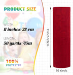 Crystal Organza Fabric Tulle 11 Inch by 50 Yards Sheer Tulle Rolls for DIY Craft Wedding Party Baby Shower Decor Gift Wrapping Party Supplies (Wine)