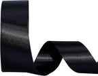 LaRibbons Black Satin Ribbon 1 1/2 Inch 50 Yards Double Faced Red Silk Ribbon for Flower Bouquet Crafts Gift Wrapping Bow Christmas Decoration