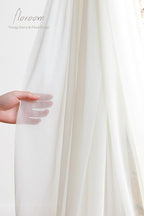Floroom Wedding Arch Draping Fabric 2 Panels 20Ft Ivory Chiffon Fabric Drapes Arbor Drapery Wedding Ceremony Reception Swag Decorations