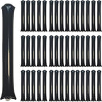 48pcs Round Head Boom Sticks Thunder Sticks Cheering Sticks Team Spirit Plastic Cheerleading Spirit Stick Clapper Inflatable Noise Maker Sports Supply (Black)