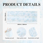 Artoid Mode Blue Snowflakes Merry Christmas Gauze Table Runner 120 Inch 10FT, Winter Seasonal Sheer Dining Holiday Wedding Table Decor for Home Party