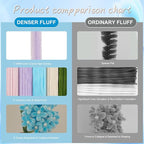 400 Pcs Soft Craft Pipe Cleaners Flowers,5 Colors Chenille Stems Bulk with Floral Wires, Gardening Tape,Greeting Card,Bouquet Paper,Hot Glue Stick,Pearl & Ribbon,Ideals for Various Types Decor