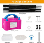 RUBFAC Balloon Arch Kit and Balloon Pump, 10Ft Wide Adjustable Balloon Arch Stand for Floor Frame with Electric Pump Bases Balloon Accessories for Birthday Party Baby Shower Festival Decorations