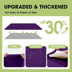 Pureegg Plastic Table Cloth Disposable 10 Pack, 84'' Round Table Cloths, Halloween Party Decorations, Summerween Decor, Halloween Tablecloths, Round, Plastic Cover, Leakproof & Sturdy, Purple