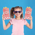500 Pcs Paper Popcorn Bags Bulk 2 oz Large Flat Bottom Boxes Red and White Disposable Container Sleeve Movie Night Popcorn Bucket for Retro Movie Themed Party Carnival Supplies (Red and White)