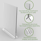 newnewshow 5“x7” Acrylic Sign Holder 6 Pack Vertical T Shape Double-Sided Desktop Display Holder