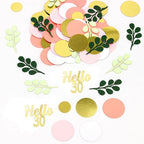 300PC 30TH Birthday Confetti for Table Pink and Sage Green Happy 30TH Birthday Decorations for Her Dots Hello 30 Confetti Scatters Thirty Party Decor Supplies