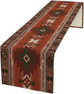 Aztec Table Runner Southwestern Ethnic Style Geometric Navajo Tribe Abstract Pattern Vintage Rustic Table Dinner Table Runner 13x70 Inch