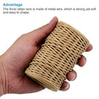 PATIKIL 164 Feet Floral Bind Wire Wrap Twine, 2mm Florist Wire Iron Wire Paper Covered Vine Wrapping Binding Wire for Flower Bouquets, Khaki
