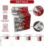 Christmas Snowman Cotton Linen Table Runner for Dining Kitchen, Xmas Tree White Snowflakes Winter Wedding Outdoor Party Tablerunners Decoration, Dresser Scarf Coffee Tablecloth Runners 13x108 Inches