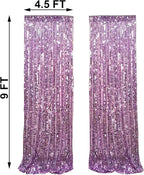 9x9FT Big Sequin Purple Backdrop Curtains, Sequin Photo Backdrop Payette Backdrop Curtain Panels, Shimmer Fabric Photography Backdrop for Wedding Party Christmas Decoration