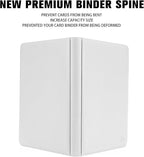 Premium 1000+ Pockets Card Binder,16 Pockets Card Binder Ringless Side Loading Trading Card Album Folder for TCG -White