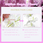 36 Pack Pink Wisteria Hanging Flowers, 3.44 Ft Fake Hanging Flowers, Artificial Wisteria Garland Vines for Wedding Room Backdrop Outdoor Patio Garden Decoration