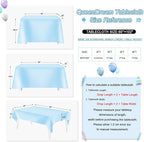 QueenDream Sequin Tablecloth 60"x102" Sparkly Party Table Cloths Sequin Table Cloth Overlay for Wedding Birthday Baby Shower Decoration Baby Blue