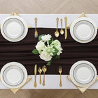 2 Pack 10 Ft Chiffon Table Runner Coffee Gauze Long Table Runners 27x120 Inches Sheer Tulle Table Runner for Rustic Wedding Reception Bridal Shower Decorations Birthday Party