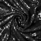 JYFLZQ Black Sequin Backdrop Curtains 2ft x 8ft 4 Panels Glitter Photo Booth Backdrops Sparkly Photography Background Drapes for Halloween Father's Day Graduation Birthday Parties