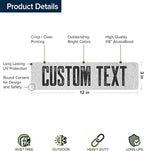 Custom Sign, Custom Street Sign, 11 Font Colors, 13 Font Styles, 4 Hole Options, 22 Sizes, 3x12 Inches, Rust Free DiBound, Fade Resistant, Made in USA by My Sign Center (Concrete)