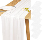 Velvet Table Runner 20 x 120 Inches 10ft Luxurious Thick Soft Velvet Christmas Thanksgiving Wedding Reception Table Runner for Party Reception Decorations(Ivory, 6 Pack)