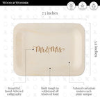 Mr. and Mrs. Disposable Wedding Plates – Rustic, Compostable Alternative to Plastic Plates for Wedding Receptions, Engagement Parties, and Rehearsal Dinners (Salad/Dessert, 50-Pack)