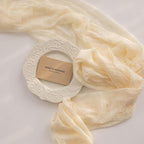 6pcs Ivory Gauze Rustic Cheesecloth Table Runner 120 Inch 10 FT for Wedding Baby Shower Bridal Shower Birthday Engagement Garden Outdoor Party Long Sheer Boho Decorations
