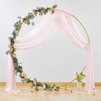 Wedding Arch Draping Fabric, 2 Panels 28" x 19Ft Blush Arch Drapes Sheer Backdrop Curtain for Wedding Ceremony Party Ceiling Decor