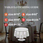 EVERLY 100% Pure Linen Round Tablecloths 80Inch Round Machine Washable Tablecloth for Thanksgiving,Decorative Halloween,Buffet Parties,Picnic,Events,Weddings and Restaurants-Christmas Red