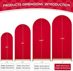 SoarDream 7.2FT Wedding Arch Cover Red Spandex Fitted Wedding Arch Stand Covers Fitted for Round Top Chiara Arch Cover Stretchy Backdrop for Birthday Birthday Party Balloon Decor