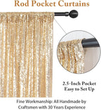 ShinyBeauty Sequin Backdrop 7ftx7ft Light Gold | Sparkle Drapes for Photoshoots & Parties | Glitter Fabric Background for Elegant Events | Perfect for Happy Birthday Celebrations