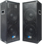 Grindhouse Speakers - GH210L-Pair - Pair of Passive Dual 10 Inch 2-Way PA/DJ Loudspeaker Cabinets - 1050 Watt each Full Range PA/DJ Band Live Sound Speaker
