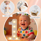 LED Marquee Light Up Numbers Sign - Lighted Birthday Numbers Sign for Birthday Party Decoration, Bar Wall, Home, Table Room, Wedding and Christmas Decorations, Number 1