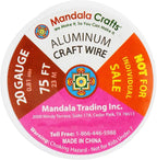 Mandala Crafts 22 Gauge Anodized Aluminum Craft Wire for Jewelry Making - 450 FT Colored Flexible Assorted Wire - Bendable for Bonsai Armature Crafting Sculpting
