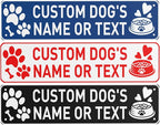 Custom Vintage Metal Sign Personalized Pet's Home Sign with Pet Name Paw Print Text Logo Rust Free Fade Resistant Home Outdoor Wall Signs