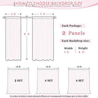 DUOBAO Ivory Chiffon Curtains Baby Shower Background 2 Panels 58"x96"Collapsible Bright Curtain 5ft x 8ft for Weddings Drapes Living Room Voile Window Photography