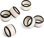 Epoxy Resin Napkin Rings Set of 12 - Elegant for Dinner Parties, Large Gatherings, Special Events & Dining Table Décor| Durable Napkin Rings, Easy to Clean (Black White) - CLEENTABLE